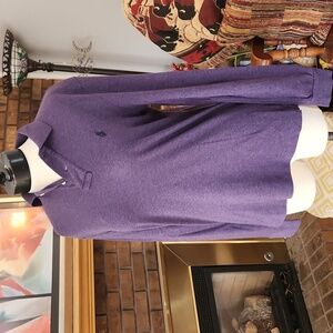 Polo Ralph Lauren Purple Polo Collared Tee Long Sleeves Soft Cozy 100% Cotton